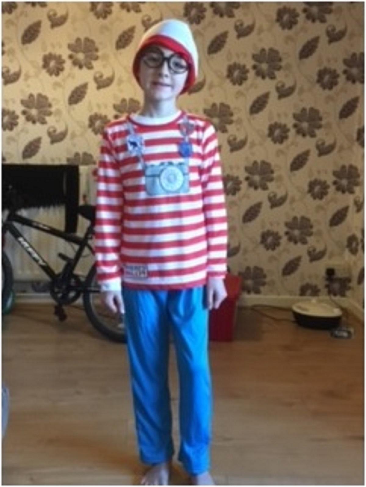 Josh Hunt age 8 dressed as Where's Wally