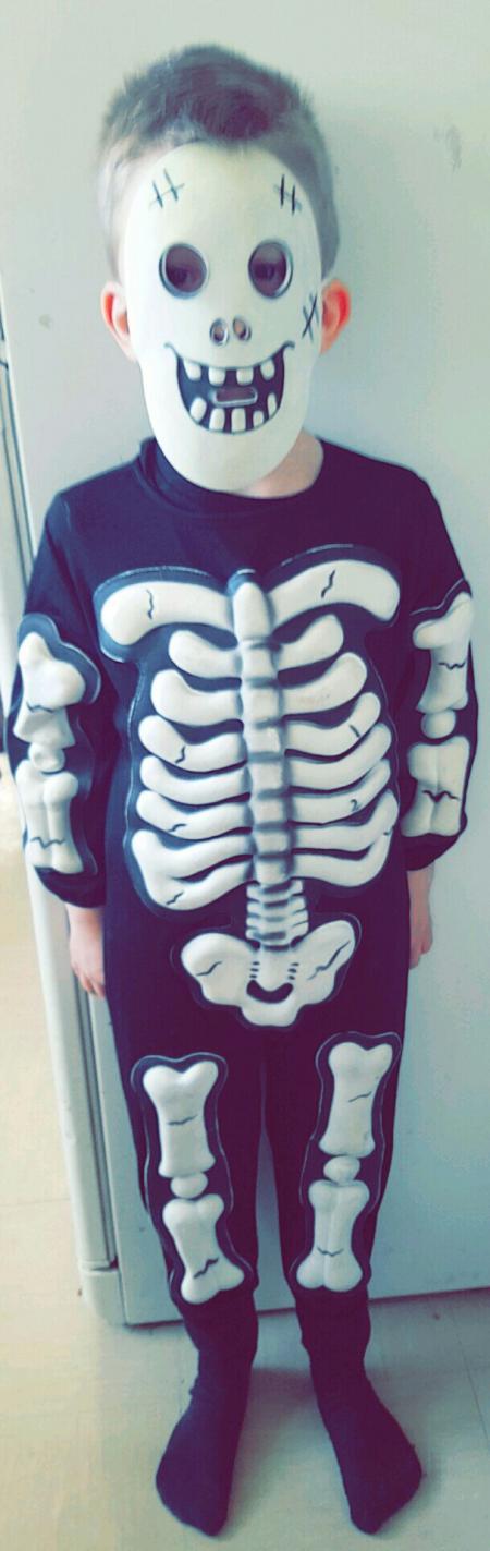Macaulay Roden, as Little Bones from the book, Funny Bones at St Martin's School.