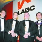 4 Bill Whitfield, MD of sponsors noise.co.uk (left), Jim Hicks, Border Oak architectural technician, Chris Jenner, Herefordshire Council building cont