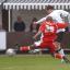 Steve Guinan scores the second goal for Hereford. Steve Guinan scores the second goal for Hereford.