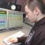 Trahern Culver editing audio using multitrack recording software.