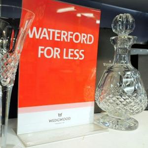 Sale goods at Wedgwood Factory shop in Longton