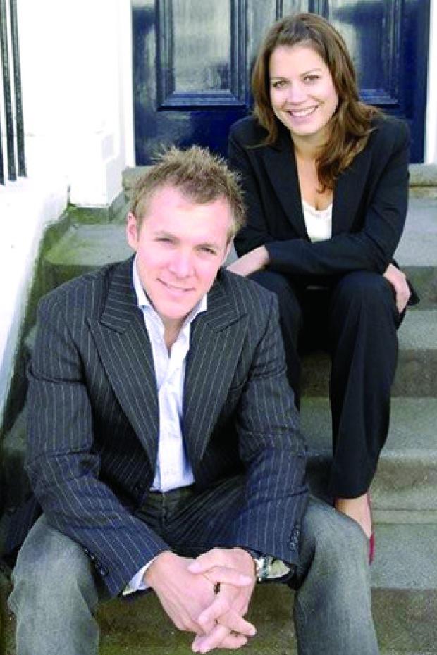 Emmie Mtthews and business partner Ed Stevens, who secured a £200,000 investment on Dragon's Den in November 2007.
