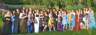Year 11 Hereford Academy pupils show off their finery at the leavers' ball.