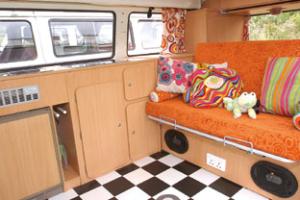 Inside and out – the camper vans which make up the fleet of Passage Unwritten, which is based in Marden.