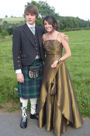 David Pledge and Harriet Stiles won the best dressed award for their Scottish attire.