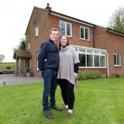 Robert and Katy Pugh outside their award-winning holiday let