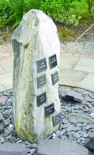 The memorial stone at Blackmarston.