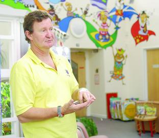 Brad Blake talks to Jess Childs at Blackmarston School.