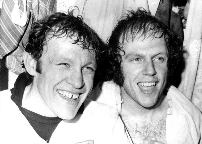 Hereford United FA cup third round giantkillers goalscorers Ronnie Radford and Ricky George