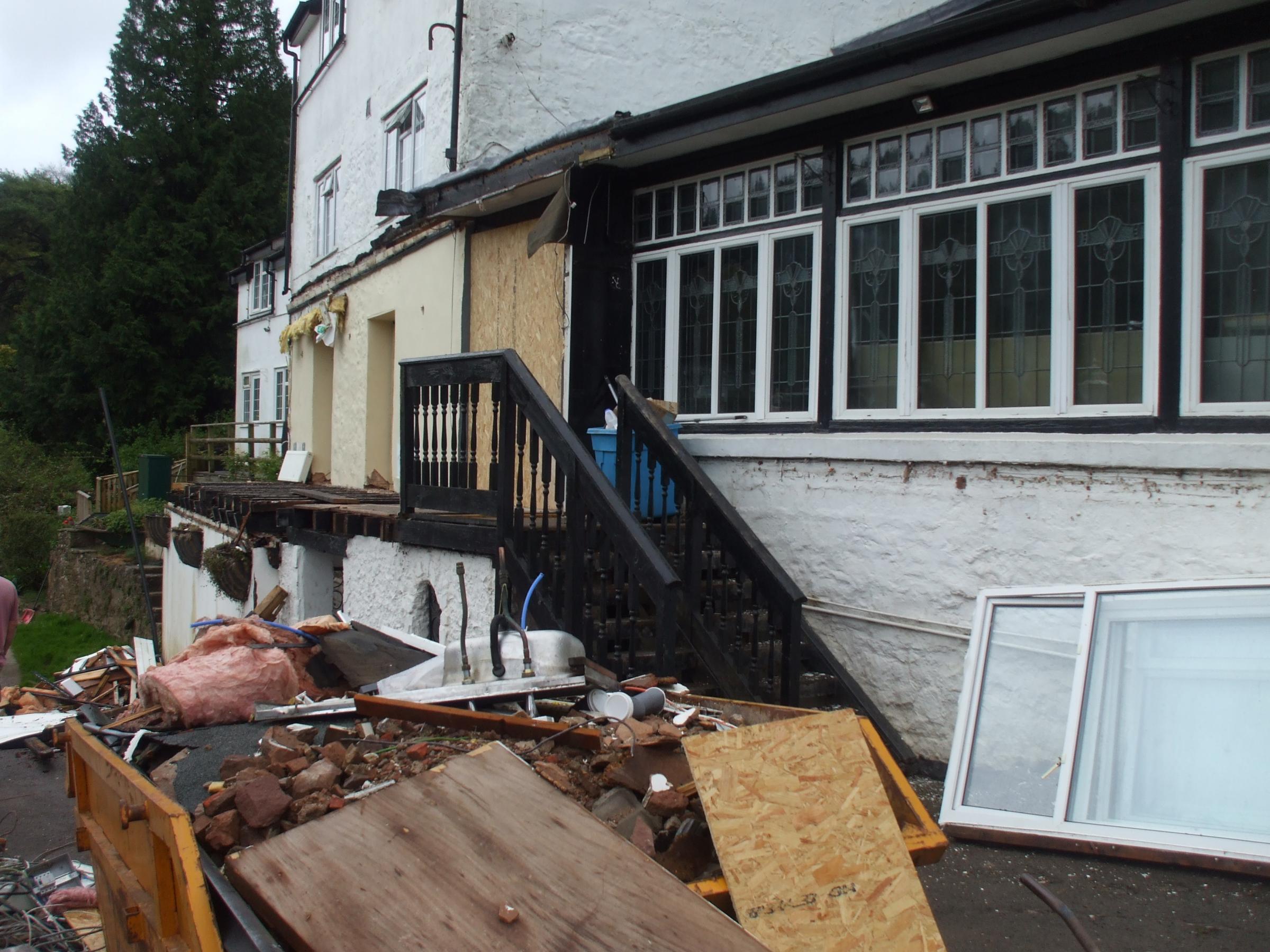 Ye Olde Ferrie Inn, Symonds Yat, lost everything in February 2020s flooding. Picture: Lucy Rabone 