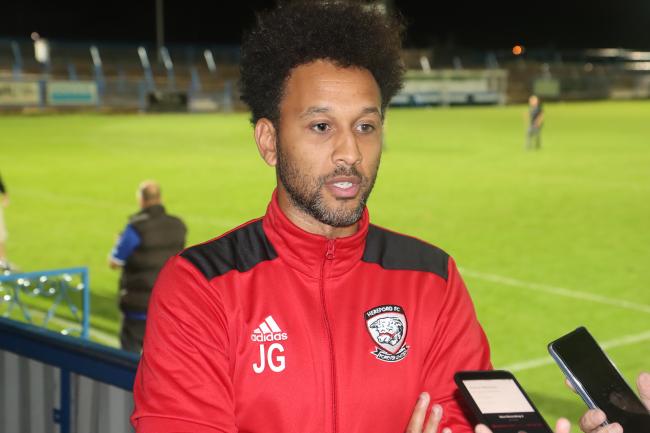 Hereford manager Josh Gowling. Picture; Steve Niblett