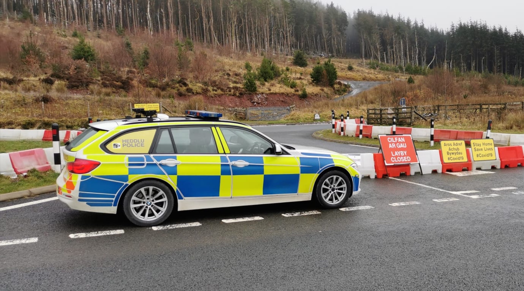 Police at the Brecon Beacons. Photo: Powys RPU