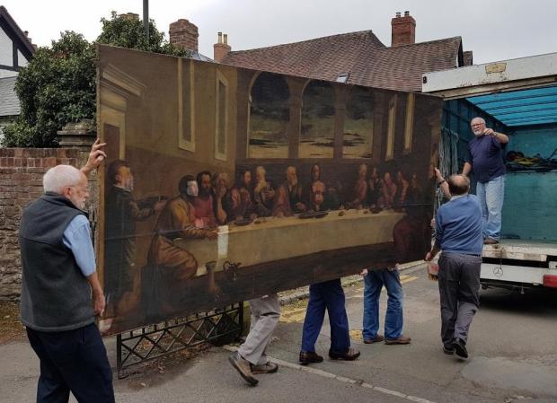 Hereford Times: The painting being taken for restoration