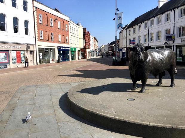 Herefords High Town on March 24. Photo: Rob Davies
