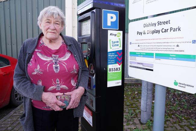 Dorothy Evans was issued the parking fine after nipping into the Spar to get change for the ticket machine. Picture: Rob Davies