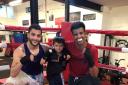 South Wye Boxing Academy members (l-r) Yusuf Abdallah, Cohen Yau and Othman Said