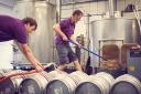 Swan Brewery, Leominster - brewing beer and filling casks.