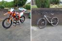 A motorbike and mountain bike have been stolen in a burglary in Knighton. Picture: Dyfed-Powys Police