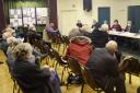 The meeting drew around 30 residents, all opposed to the housebuilding proposal.