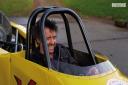 Richard Hammond has got back into Vampire, the dragster which almost killed him 15 years ago. Picture: DRIVETRIBE/YouTube