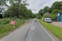 The A438 has been down to one lane at Whitney-on-Wye for more than two years. Picture: Google
