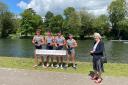 Hereford Rowling Club members Dan Dutson-Smith, Ethan Chick, Henry Fraser and Alfie Wynter after winning at Reading Amateur regatta