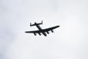 Tom Gibbard was quick enough to take this picture of an Avro Lancaster Bomber flying over Herefordshire