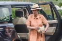 Princess Anne arrives at Safelane Global in Phocle Green, near Ross-on-Wye.    Picture: Michael Eden