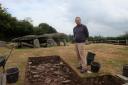 Professor Julian Thomas from the University of Manchester at the site of the dig at Arthur's Stone, near Dorstone.        Picture: Michael Eden
