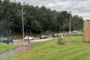 Picture of traffic at 12pm on August 1 showing the backflow of traffic around the roundabout off the A40 Picture: Luke Jones