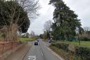 The pedestrian crossing works in Lugwardine outside St Mary's School have run behind schedule.  Picture: Google