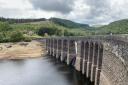 This part of Craig Goch dam has its banks on show