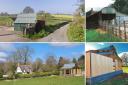 Views of the previous barn (top), and its replacement, now denied permission.