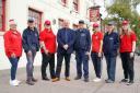 Vennture volunteers and Lead Executive, Rob Thomas (centre) outside the Merton Hotel in Hereford.