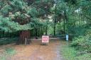 No entry signs in Queenswood Country Park and Abortorium