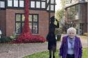 Nancy Billings unveiled the statue at the home in Hampton Park Road. Picture: Rotherwood Healthcare