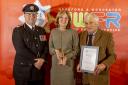 Peter Jones of Arrow Plant Hire with the Chief Fire Officer’s Employer Award