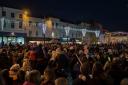 The Christmas lights in High Town will be switched on today