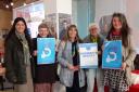 Coun Yolande Watson, second from left, and fellow campaigners at an earlier event (image: WEG)