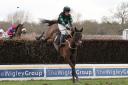 Jockey Stan Sheppard in action as Iwilldoit won the Wigley Group Classic Handicap Chase at Warwick