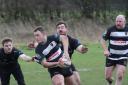 PICTURE: Freddie Hemingway looks for the link as Ledbury ran out 38-7 winners at Spartans (Midlands). Picture: Beth Jones