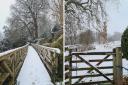 Snowy scenes at the Weir Garden, near Hereford