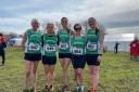 The Herefordshire women’s team of Alice Taylor, Laura Lelievre, Naomi Prosser, Kate Green and Jo Tilby who competed at the Inter Counties cross-country championships
