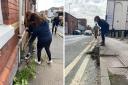 A group of people helped tidy up the streets of Hereford