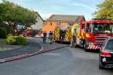 Pictures: fire crews called to house fire in Hereford street