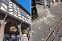 Repair work is set to take place at Ledbury Market House after plaster fell off one of its panels