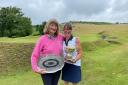 Kington Golf Club Championship Teresa Godbert (left) with the winner of the Iris Pagett trophy Jane Cowles