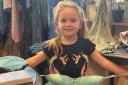 4-year-old Lahna Burford is the youngest customer at Crowsfeet, which collects bra donations