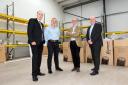 Councillor Graham Biggs, cabinet member for economy and growth at Herefordshire Council, Ben Corner, Charles Ingleby, and Enterprise Zone managing director Mark Pearce